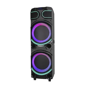 Temeisheng, máquina de canto inalámbrica de 80W RMS, sonido de DJ, estéreo, luces de Navidad, ideal para fiestas, transmisión en vivo