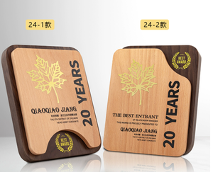 Trofeo Creativo de Cristal y Madera Maciza, Medalla de Competición Personalizable para Premios de Aniversario de Personal, Regalo Empresarial - Product Image 6