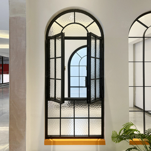 Fenêtres à battants de style français au design moderne, fenêtres rondes en alliage d'aluminium avec moustiquaire pour villas - Product Image 2