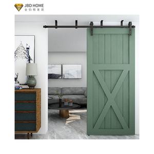 Kit de porte coulissante en bois massif imperméable de style rustique et moderne pour une utilisation intérieure dans la <span class=keywords><strong>cuisine</strong></span>, le garde-manger, la salle de bain, le salon - Product Image 3