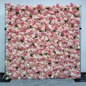Cortina de Flores Artificiales de Seda Hecha a Mano, Realista, para Decoración de Bodas y Graduaciones, Estilo Moderno, Larga Duración - Product Image 1