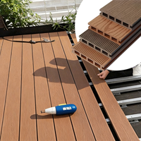 Fabrication chinoise de terrasses en WPC co-extrudé 3D embossé, imperméables, antidérapantes, pour extérieur, jardin, patio, piscine