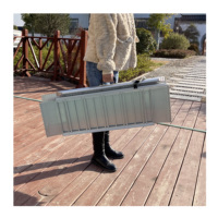 Rampe pliante en alliage d'aluminium léger, fournie par l'usine, couleur argent, capacité 300 kg, pour l'accessibilité des personnes handicapées aux escaliers