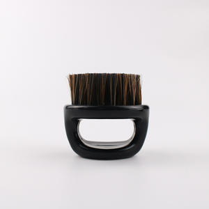 Profesional hombres afeitado cara pelo peluquero cuidado cepillo de limpieza anillo mango jabalí cerdas dedo barba cepillo - Product Image 6