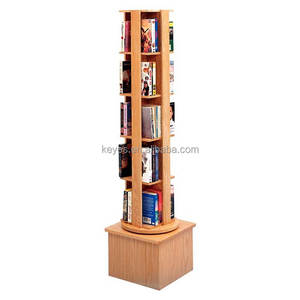 <span class=keywords><strong>Présentoir</strong></span> de <span class=keywords><strong>livre</strong></span> rotatif en bois sur pied de <span class=keywords><strong>bibliothèque</strong></span> de magasin de détail personnalisé - Product Image 1