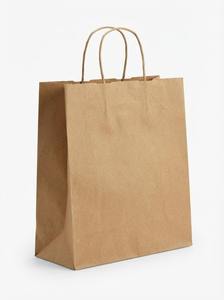 Sacs en papier recyclables à fond carré en kraft vierge blanchi sans odeur - Product Image 3