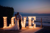 Lettres géantes lumineuses de 4 pieds, enseigne en métal personnalisée, lettres LOVE pour mariage avec ampoules, décoration de scène pour événements extérieurs, fête, accessoire de décoration