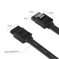 Kabel SATA BENFEI III Adapter 3 Pack 6Gbps Lurus HDD/SSD Pengunci Data 18 Inci (45.7cm) Komputer Berlapis Nikel ABS Murni
