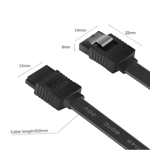 BENFEI SATA cavo III, 3 pack SATA cavo III 6Gbps diritta HDD SDD dati cavo con chiusura chiavistello 18 pollici (45.7cm)