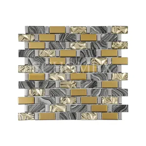 Schomex Wholesale Glass Mosaic Tile Crystal Mirror Wall Glass Mosaic Tile