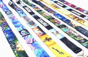 Fortnit Lanyard Tema del juego Cordón al por mayor con logotipo Llavero personalizado Tarjeta <span class=keywords><strong>de</strong></span> identificación Cordón colgante Regalos para regalar y fiesta - Product Image 4