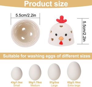 Gran oferta, cepillo de limpieza de huevos de silicona para pollo y pato - Product Image 2