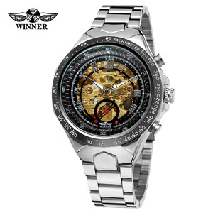 Los hombres Relojes de la fábrica de China T-ganador masculina reloj Montre Homme logotipo personalizado de lujo esqueleto mecá - Product Image 5