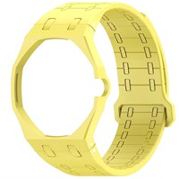 Bracelet de montre en silicone 22 mm avec boucle à anneau unique pour modèle AP X Swatch Royal Pop à fixation magnétique intégrale