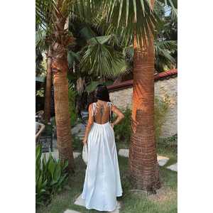 Robe blanche Anais dos nu - Product Image 1