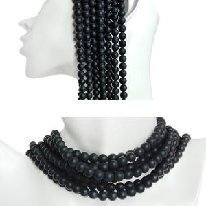 Black Rondle Onyx Gemstone <span class=keywords><strong>loisirs</strong></span> <span class=keywords><strong>créatifs</strong></span> et bijoux bricolage pierres semi-précieuses - Product Image 6