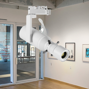 Đèn chiếu LED chuyên nghiệp có thể điều chỉnh, chống chói, khẩu độ 95 CRI, hình dạng gobo có thể thay đổi, dành cho phòng trưng bày nghệ thuật, chất liệu nhôm hiện đại - Product Image 1