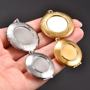 Pendentif Médaillon Rond Ouvrable en Acier Inoxydable pour Photo, pour Collier DIY, Breloque Cadre Photo pour Femme et Homme, Chaîne, Bijou en Métal, Cadeau - Product Image 4