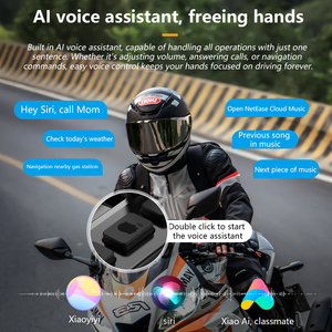 Intercomunicador BT para casco de motocicleta, auriculares con pantalla LED, 1 unidad - Product Image 6