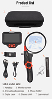 Caméra d'inspection industrielle portable QBH US18 5 pouces avec moniteur couleur pour moteur de voiture, caméra endoscopique pour canalisations d'égout
