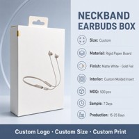 Caja de Auriculares Personalizada OEM ODM al por Mayor, Empaque para Auriculares Bluetooth con Correa para el Cuello y Gancho para Colgar, Fábrica con Certificación ISO 9001