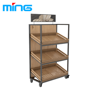 Giá để trưng bày bánh mì bằng gỗ cho cửa hàng siêu thị tự chọn - Product Image 6