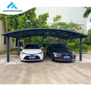 Abri de voiture double en métal et polycarbonate Système d'abri de voiture personnalisé Abri de voiture en aluminium facile à monter en porte-à-faux Extérieur pour stationnement de voiture - Product Image 6