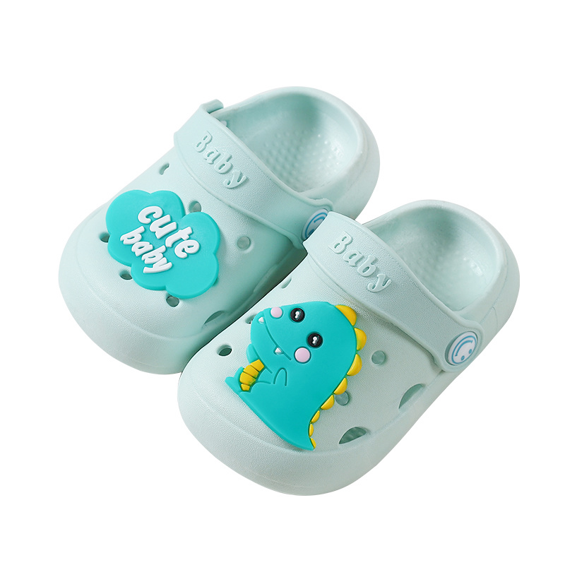 Сандалии с дырками для мальчиков и девочек, пляжная обувь для дома, Симпатичные Нескользящие босоножки с мягкой подошвой, Детские босоножки