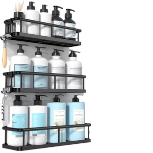 Explosive Modern Corner Mounted Bathroom <b>Towel</b> Rack Zinc Alloy Multi-Layer Storage Shelf Non-Perforate - Product Image 1