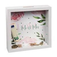 Cadre de boîte en bois de mariage personnalisé Tirelire ombre et tirelire mariage tirelire cadeau