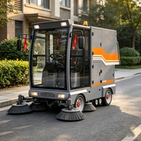 Balayeuse électrique autoportée ZMT E-82 Z10 à double balai, largeur 2200 mm, avec moteur, pour entrepôts, usines et ateliers