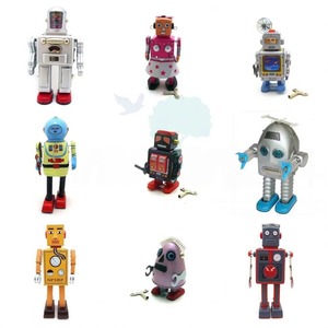 Robot di Latta Classici Retrò all'Ingrosso, <span class=keywords><strong>Giocattoli</strong></span> <span class=keywords><strong>Vintage</strong></span> a Carica Manuale - Product Image 6