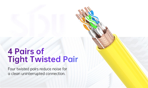 Câble Ethernet LAN blindé SFTP CAT7 haute vitesse SIPU 2026, gaine en cuivre PVC, 305m pour centre de données IA, CE OEM - Product Image 4