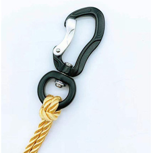 Mosquetón de aleación de aluminio con gancho giratorio de resorte para senderismo, camping, cadena para perros, llavero, uso en exteriores - Product Image 2