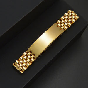 Reloj ancho dominante para hombre, accesorio de pulsera de acero de titanio con espejo grabado personalizado, pulsera de acero con etiqueta curva - Product Image 5