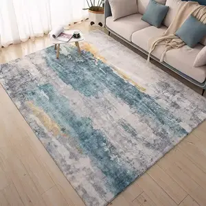 Tapete de lã feito à máquina com design estampado tapetes grandes de luxo para sala de estar