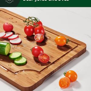 Planche à découper épaisse double face en bois OEM ODM bloc de boucher planche à découper en bois d'acacia planche à viande planche à charcuterie en bois pour la cuisine - Product Image 5