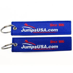 Promotional Gifts <b>Custom</b> Cheap Jet Fabric <b>Key</b> Tag Embroidery Car Keychains Woven Keychain - Product Image 4