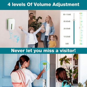 Campanello digitale senza fili con Display a temperatura durevole villaggio appartamento 51 <span class=keywords><strong>suonerie</strong></span> AC 110-220V EU UK u Plug - Product Image 3