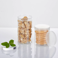 400ml 500ml clair PET plastique peut en aluminium bouchon à vis décalcomanie Surface Snack emballage alimentaire pour thé Cookie bonbons salade chocolat