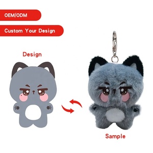 Op maat gemaakte knuffels fabrikant schattige beer pluche sleutelhanger sleutelhanger knuffels dieren - Product Image 4