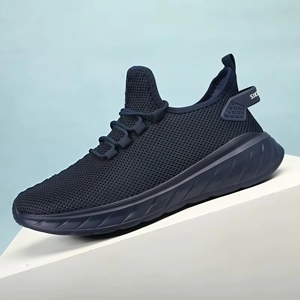 Chaussures de sport respirantes et confortables pour hommes, à lacets, blanc, noir, marron, tailles 40-47, semelle intérieure légère en EVA, bout fermé, à enfiler, printemps - Product Image 4