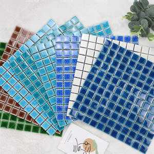 פסיפס קרמיקה פסיפס באורך 25*25 מ "מ קרח סדק פסיפס עם בריכת שחייה - Product Image 3