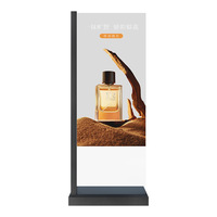 Écran publicitaire OLED de 55 pouces, sur pied, pour intérieur, écran tactile capacitif 10 points, luminosité de 150 à 400 nits, Android/Windows