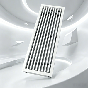 Diffuseur linéaire en PVC moderne à grille dissimulée pour ventilation murale extérieure et sous-sol, sur mesure, conforme ROHS - Product Image 1