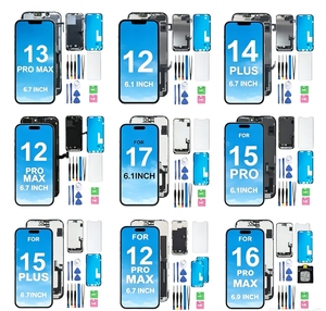 หน้าจอ OLED สำหรับเปลี่ย<span class=keywords><strong>น</strong></span>อะไหล่ขายส่งสำหรับ <span class=keywords><strong>iPhone</strong></span> 12 <span class=keywords><strong>13</strong></span> 14 15 16 17 <span class=keywords><strong>Pro</strong></span> <span class=keywords><strong>Pro</strong></span> Plus <span class=keywords><strong>Pro</strong></span> Max 16E 17E ความสว่าง 400cd - Product Image 1