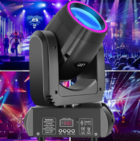 Projecteurs à tête mobile LED 200W, 8 gobos, 8 couleurs, prisme à 18 facettes, éclairage de scène, télécommande et DMX, faisceau lumineux coloré avec effet de brouillard