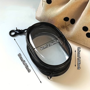 Xách Tay Mini Rõ Ràng Dây Kéo Lưu Trữ Túi Tiện Dụng Keychain Vòng Lặp Đa Năng Organizer Cho Tai Nghe Sạc Bền Phòng Khách - Product Image 6