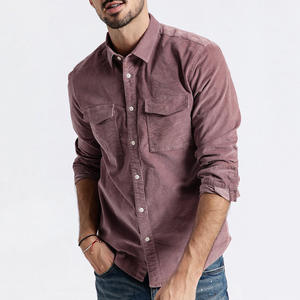 <span class=keywords><strong>Camicia</strong></span> di <span class=keywords><strong>velluto</strong></span> <span class=keywords><strong>a</strong></span> <span class=keywords><strong>coste</strong></span> aderente da <span class=keywords><strong>uomo</strong></span> <span class=keywords><strong>a</strong></span> manica lunga con due pembi - Product Image 3