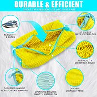 Nettoyeur de baskets Gym Sneakers et chaussures plates Sac à linge avec protection à glissière Design Sac de machine à laver les chaussures de grande taille